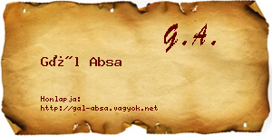 Gál Absa névjegykártya